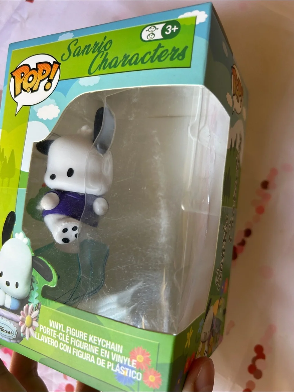 Funko Sanrio Pochacco Vinyl Keychain - White, Black & Purple